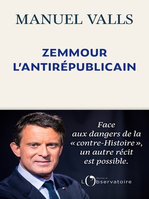 cover image of Zemmour, l'antirépublicain